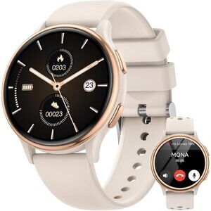 ✨ Ruxingx Smart Watch Women White Android iPhone Compatible Birthday Gifts Watch